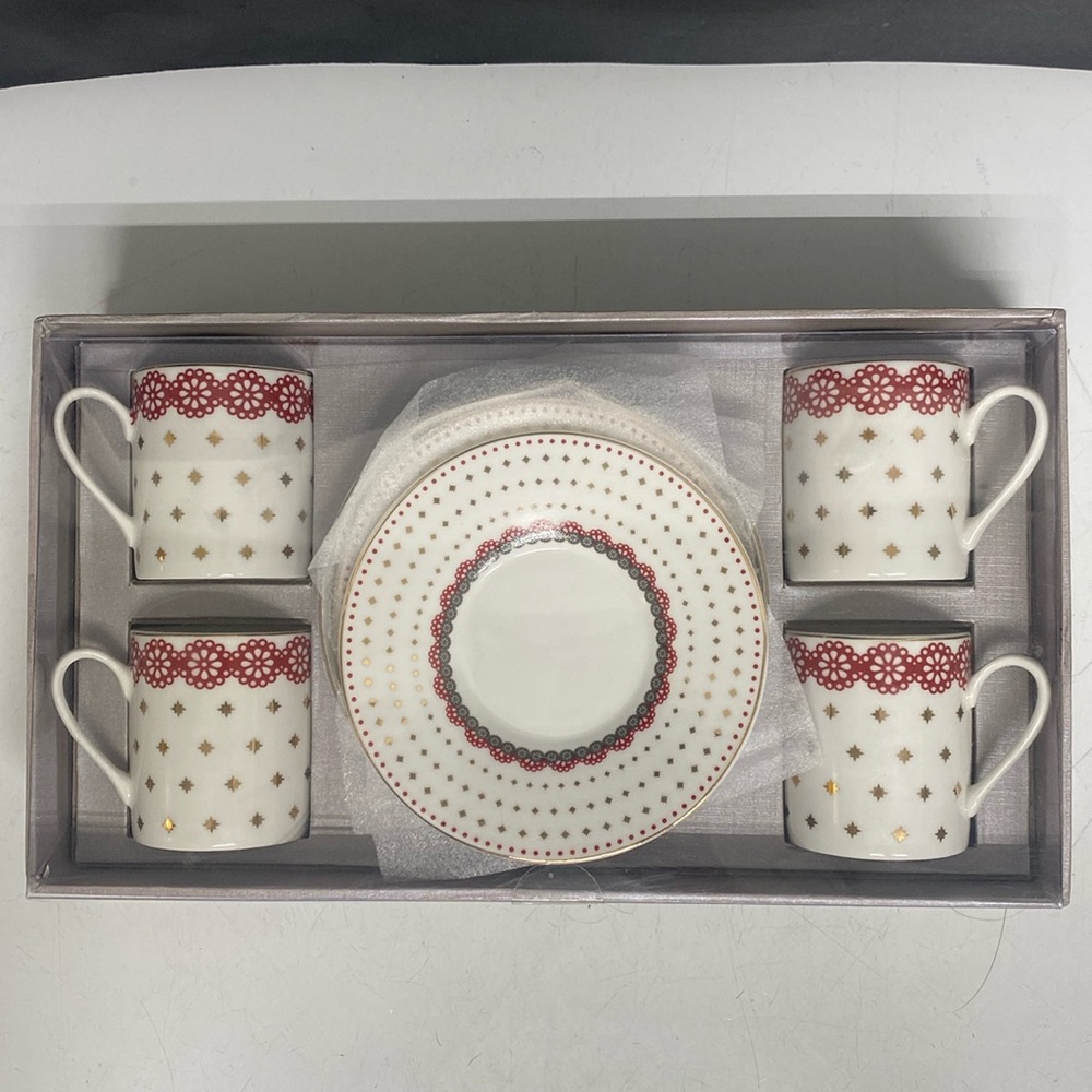 Grace’s Teaware Espresso Cups and Saucers Eight Piece Set